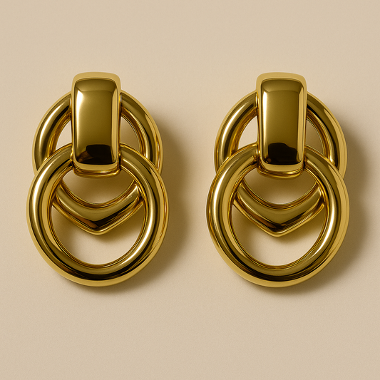Aros Entrelazados en Oro de 18K – Diseño Exclusivo y Sofisticado