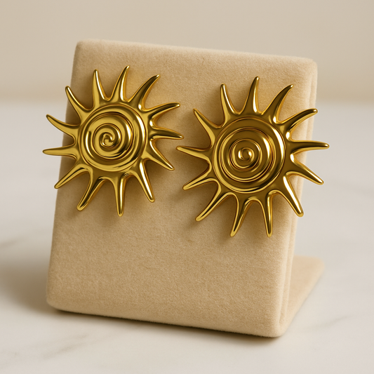 Aros Dorotea Sol Dorado – Aros Dorados Inspiración Solar Vintage