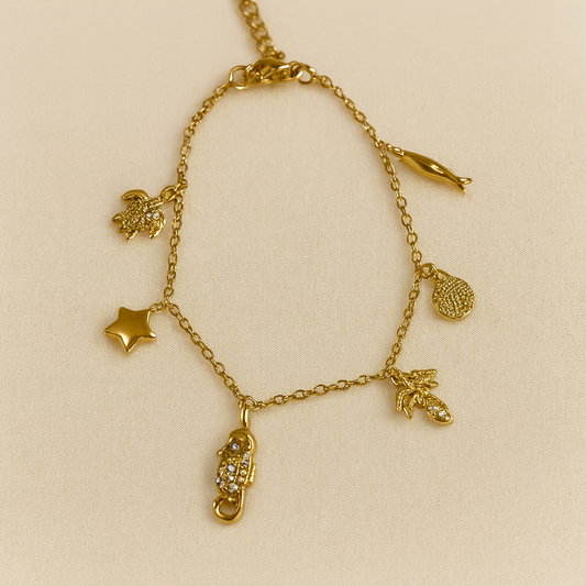 Pulsera Tropical Gold – Verano en tu muñeca | Bañada en Oro 18K