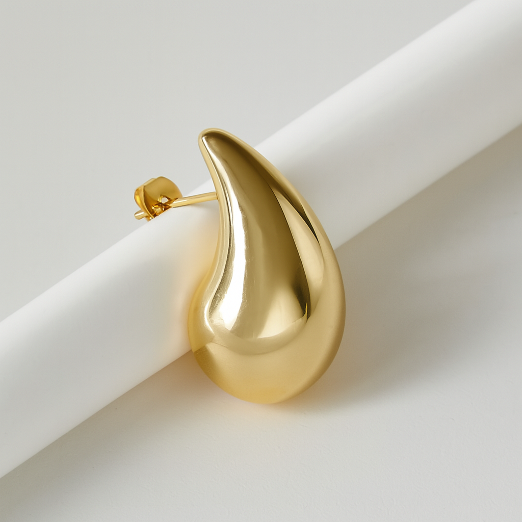 Aros Gota de encanto -  baño de oro 18k