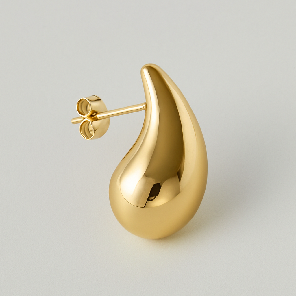 Aros Gota de encanto -  baño de oro 18k
