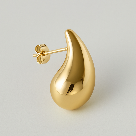 Aros Gota de encanto -  baño de oro 18k