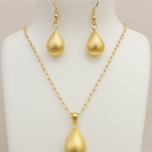 Set Aura dorada / Gota Luz –baño de oro 18k