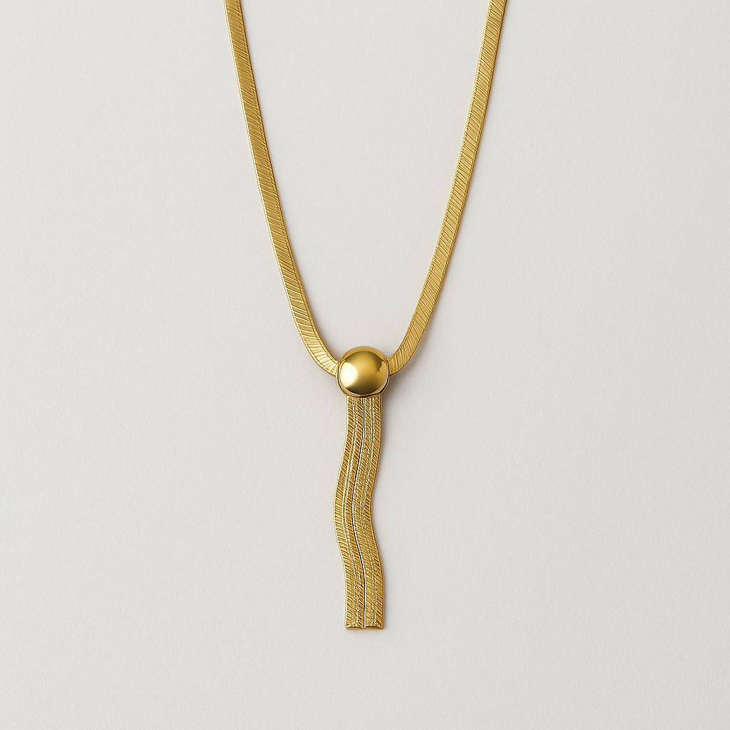 Set Elegance gold / Collar y pulsera - baño de oro 18k