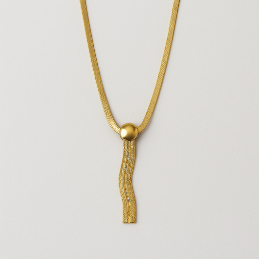 Set Elegance gold / Collar y pulsera - baño de oro 18k