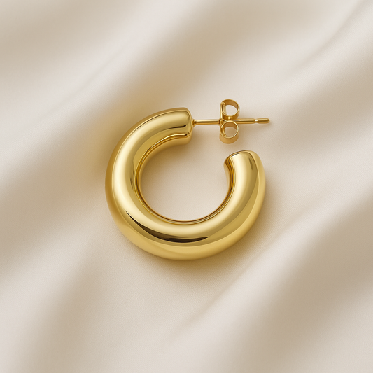 Aros Bold nova - Baño oro 18 k