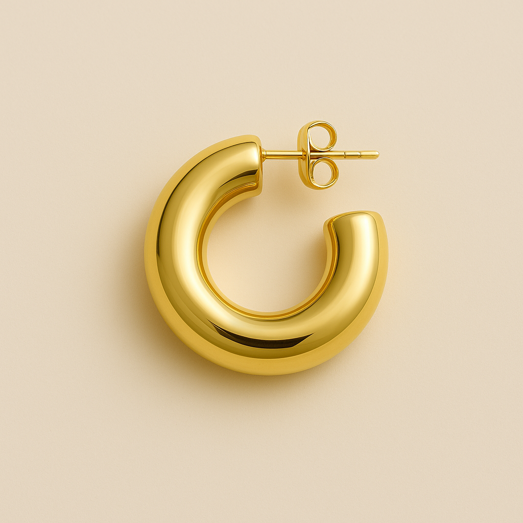 Aros Bold nova - Baño oro 18 k