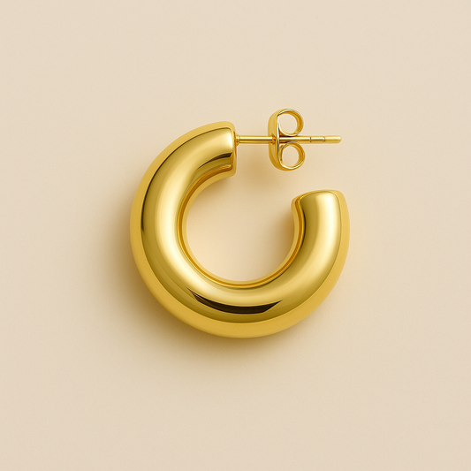 Aros Bold nova - Baño oro 18 k