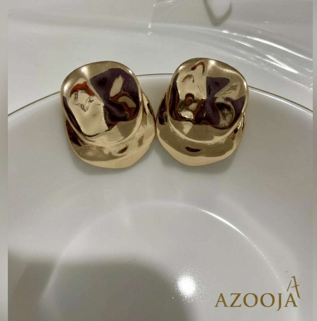 Aretes Escultura Dorada