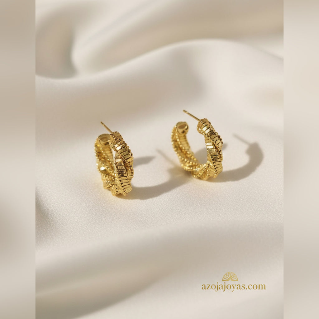 Aretes Trenza Dorada