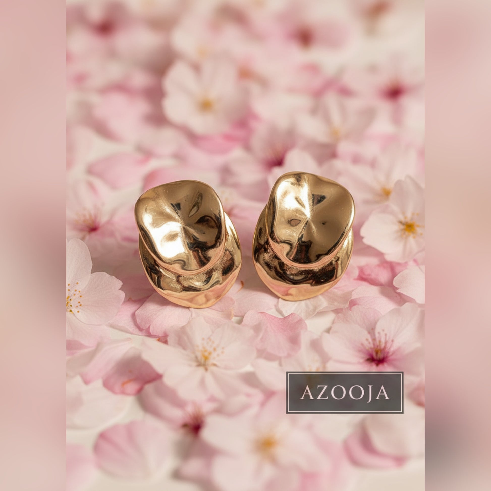 Aretes Escultura Dorada