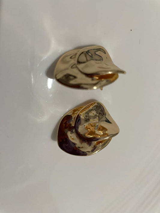 Aros Rose flow - Baño oro 18 k
