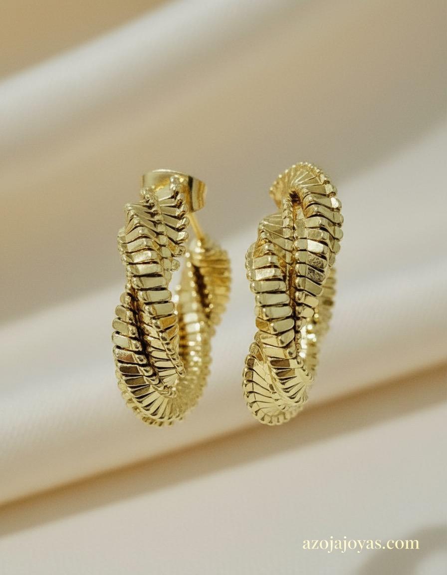Aretes Trenza Dorada